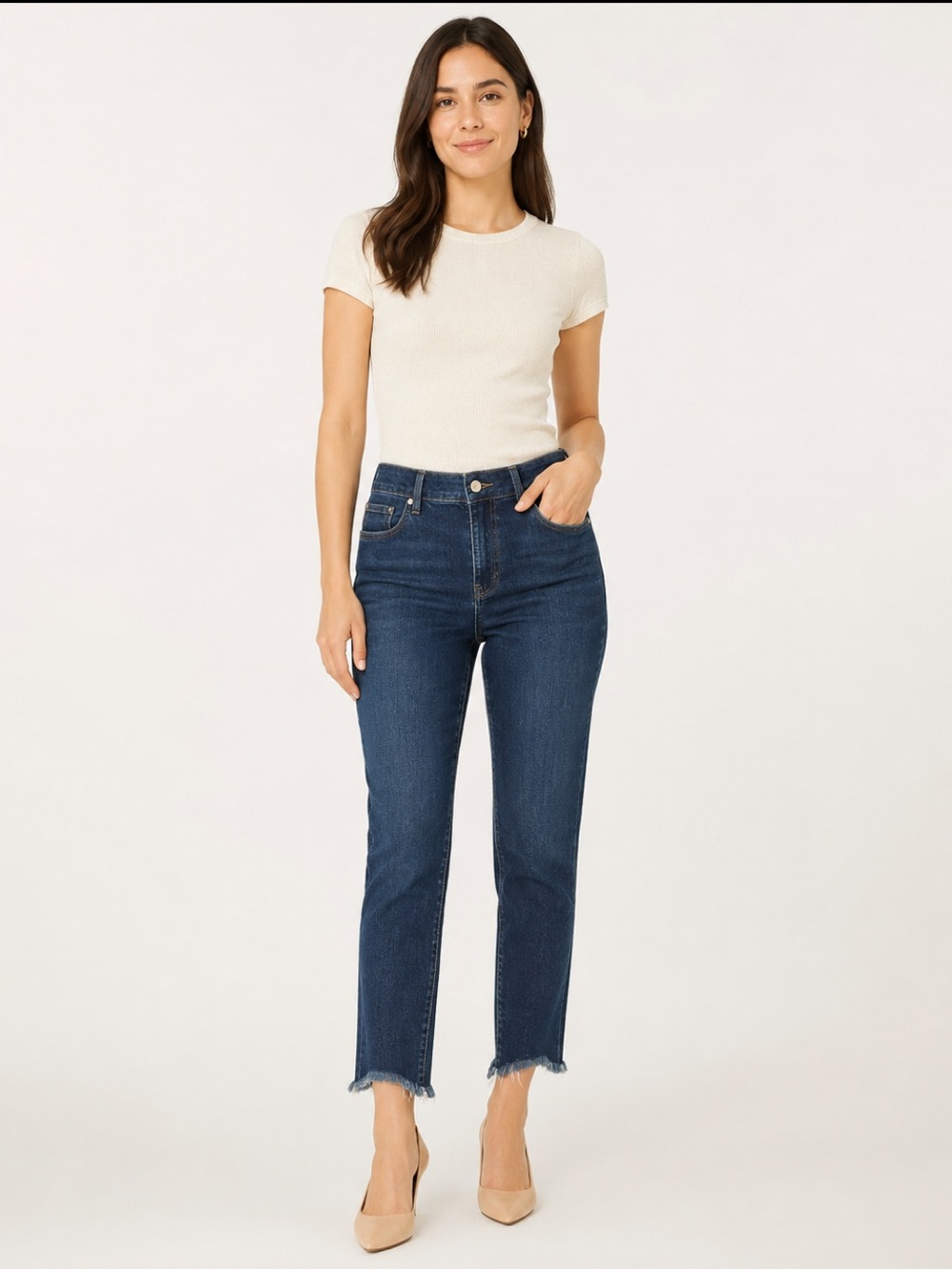 Ann Taylor Jeans Women’s Size 12 Petite Blue Denim Straight Leg Casual Pants